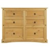 Corona Mexican Solid Pine Chest of Drawers with 6 Drawers