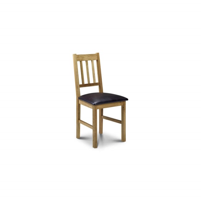 GRADE A1 - Julian Bowen Coxmoor Oak Pair of Dining Chairs