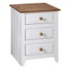 Buxton 3 Drawer Bedside Cabinet in White