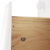 GRADE A2 - Copenhagen 3 Drawer Bedside Table in White
