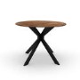 Small Walnut Drop Leaf Space Saving Round Dining Table - Seats 2-4 - Carson