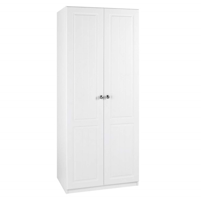 One Call Furniture Calando 2 Door Wardrobe in Pearl White