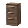 Welcome Furniture Contrast 3 Drawer Bedside Table in Cream and Oak