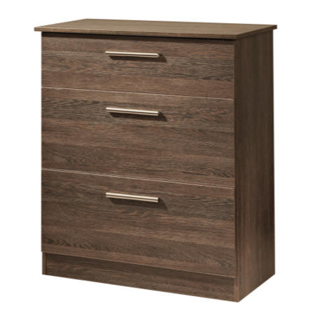 Welcome Furniture Contrast 3 Drawer Chest in Cream and Oak