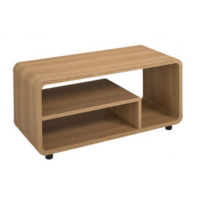LPD Small Oak Curve TV Stand