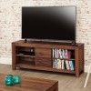 Baumhaus Mayan Solid Walnut Low Widescreen TV Cabinet