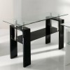GRADE A1 - Wilkinson Furniture Calico Black High Gloss and Glass Console Table 