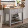 Vida Living Clemence Soft Grey and Solid Oak Large Console Table