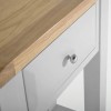 Vida Living Clemence Soft Grey and Solid Oak Large Console Table