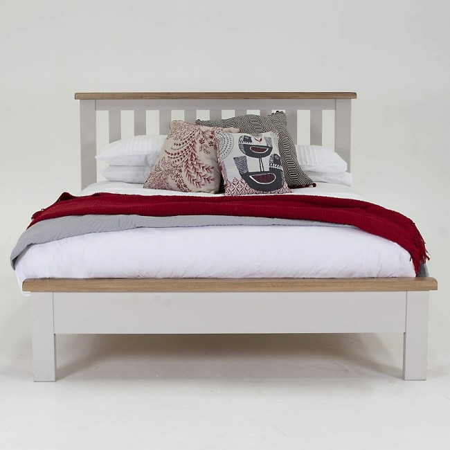 Wilkinson Furniture Clemence Soft Grey and Solid Oak SuperKing Bed 