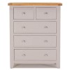 Vida Living Clemence Soft Grey and Solid OakTall Chest
