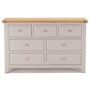 Vida Living Clemence Soft Grey and Solid Oak Wide Chest