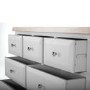 Vida Living Clemence Soft Grey and Solid Oak Wide Chest