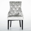 Eden Knockerback Pair of Silver Velvet Chairs