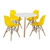 GRADE A1 - LPD Eiffel Chairs Set of 4 in Yellow