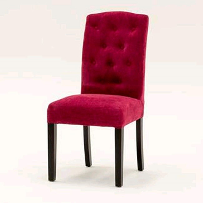 Wilkinson Furniture Pair of Emerson Velvet Dining Chairs in Claret