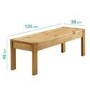 GRADE A1 - Emerson Wooden Dining Table Bench in Solid Pine - Seats 2
