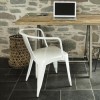 Signature North Aiden Loft Industrial White Metal Dining Chair