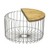 Signature North Aiden Loft Solid Wood Round Industrial Coffee Table