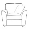 Fantastia Upholstered Armchair in Silver Grey Fabric