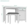 Fenton 1 Drawer 1 Door Desk in Light Grey