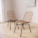 GRADE A1 - Set of 2 Brown Rattan Dining Chairs - Fion
