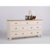 Dove 3 Over 4 Drawer Chest In Ivory and Ash