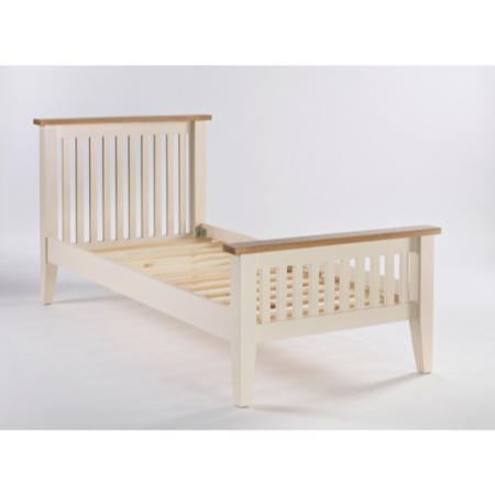 Dove 3ft Standard Single Bed Frame In Ivory and Ash