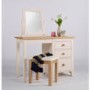 Dove Single Pedestal Dressing Table In Ivory and Ash