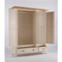 Dove 3 Door 2 Drawer Wardrobe In Ivory and Ash