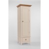 Dove 1 Door 1 Drawer Wardrobe In Ivory and Ash 