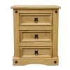 Corona Mexican 3 Drawer Bedside Table