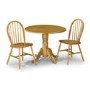 Julian Bowen Pair of Natural Honey Pine Windsor Chairs 