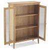 GRADE A2 - Heritage Furniture Skien Solid Oak Glazed Cabinet