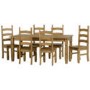 Seconique Corona Pine Dining Set- Pine Table & 6 Pine Dining Chairs