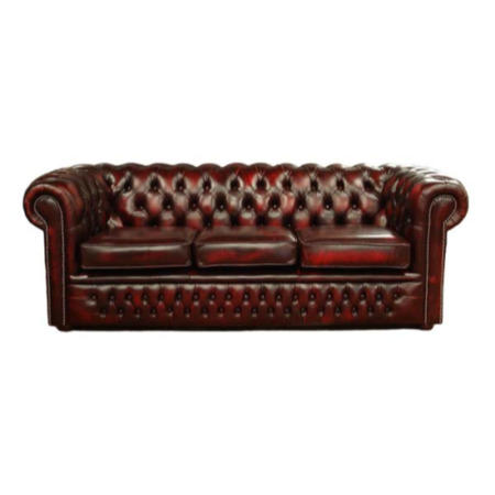 Forest Sofa Clarendon Leather 3 Seater Chesterfield Sofa Bed - antique brown