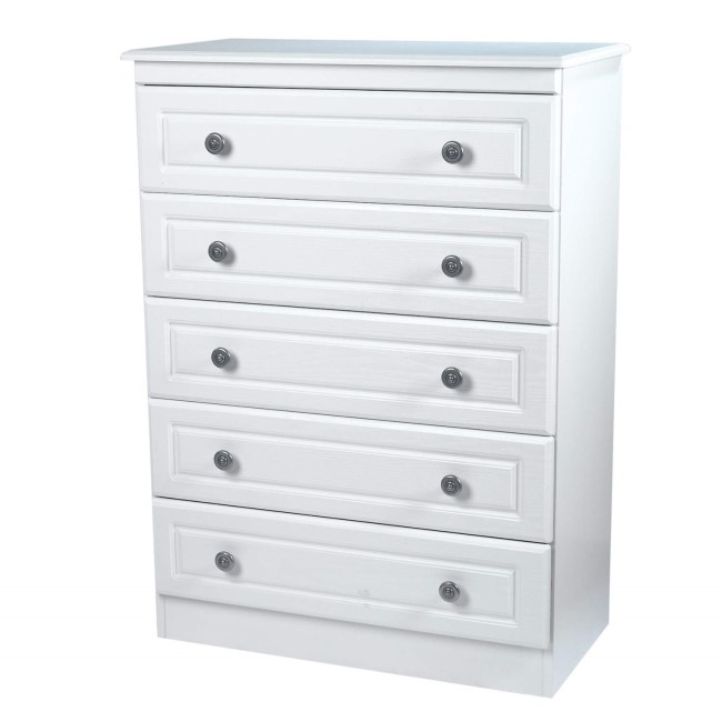 Welcome Furniture Pembroke White 5 Drawer Chest