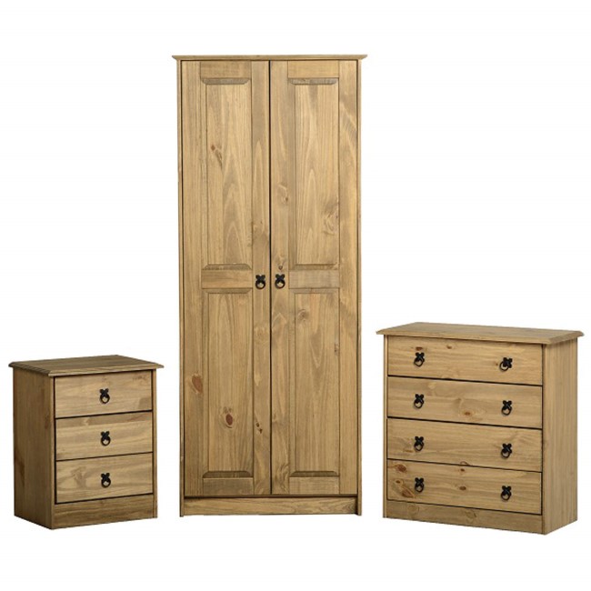 Seconique Maya Solid Pine Bedroom Storage Set