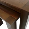 Bentley Designs Solid Dark Wood Nest of 2 Coffee Tables - Walnut Finish