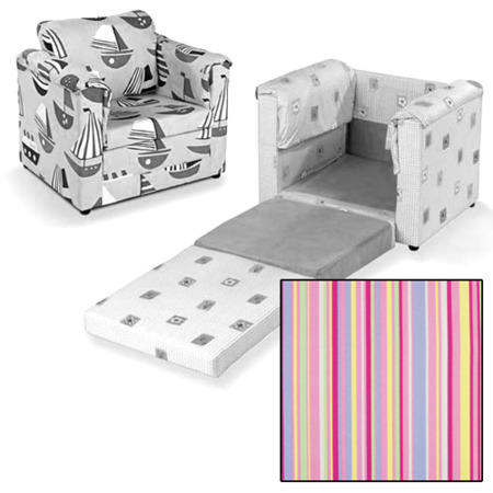 Just4Kidz Chair Bed in Candy Stripe