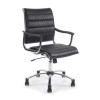 Eliza Tinsley Columbus Chrome Managers Chair in Black
