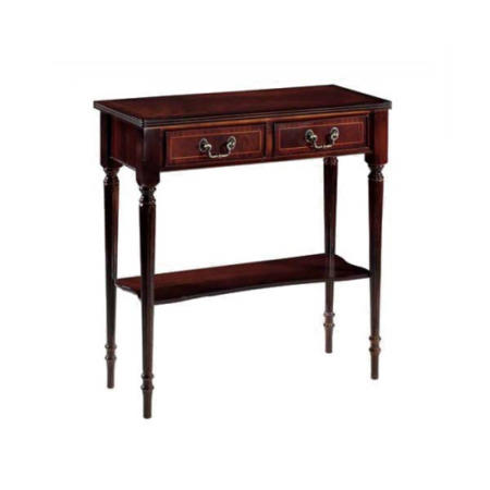 Kelvin Furniture Georgian Reproduction 2 Drawer 1 Shelf Console Table in Yew