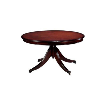 Kelvin Furniture Georgian Reproduction Medium Single Pedestal Oval Coffee Table - mahogany