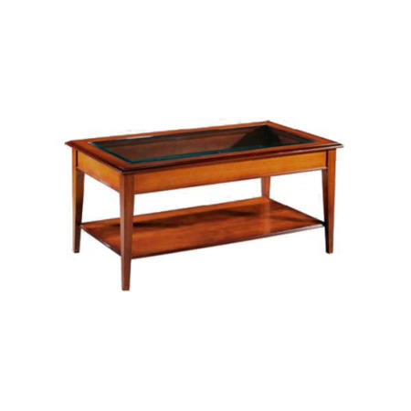 Kelvin Furniture Georgian Reproduction Glass 1 Shelf Coffee Table - mahogany