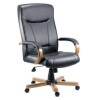 Teknik Office Kingston Leather Faced Executive Chair in Light Oak