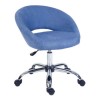 Teknik Office Locke Faux Suede Study Chair in Blue