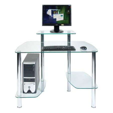 Teknik Office Drury Glass Workstation Desk