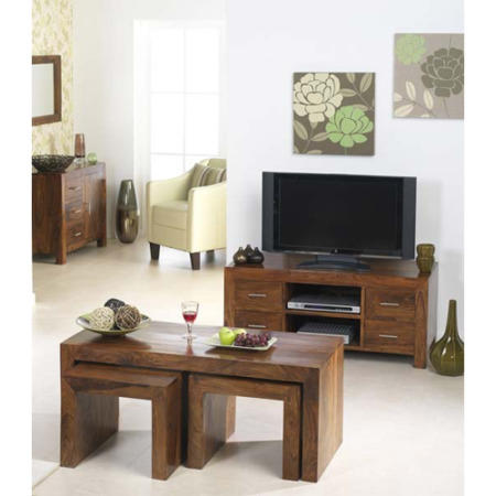 Heritage Furniture UK Laguna Sheesham 4 Piece Living Room Set