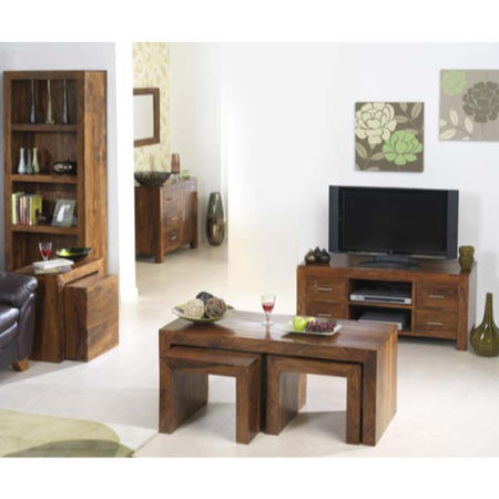 Heritage Furniture UK Laguna Sheesham 6 Piece Living Room Set with Sideboard