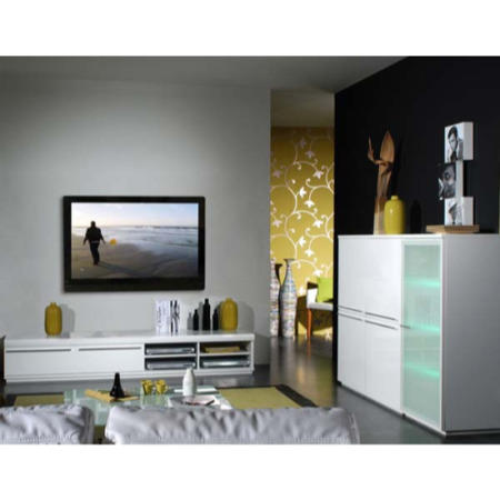 Sciae New White High Gloss TV Unit and Storage Set